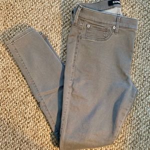 Express Stretch+ Mid Rise Grey Legging Jeans